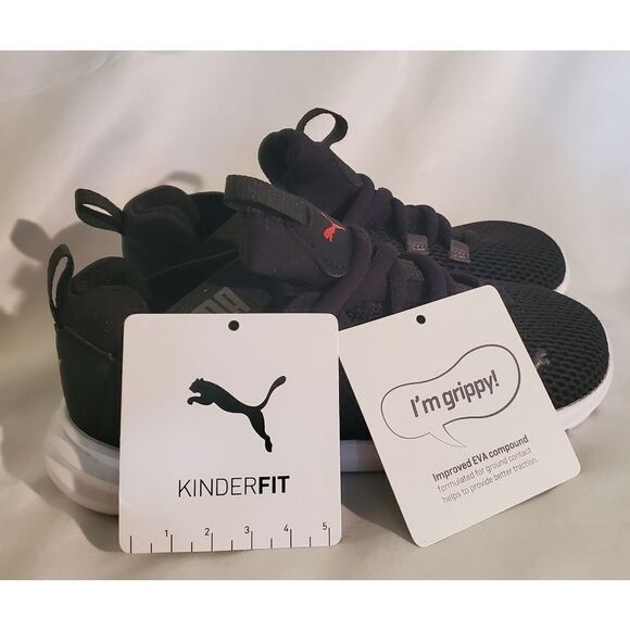 Puma Kids black Sneakers size 10C - Picture 7 of 8